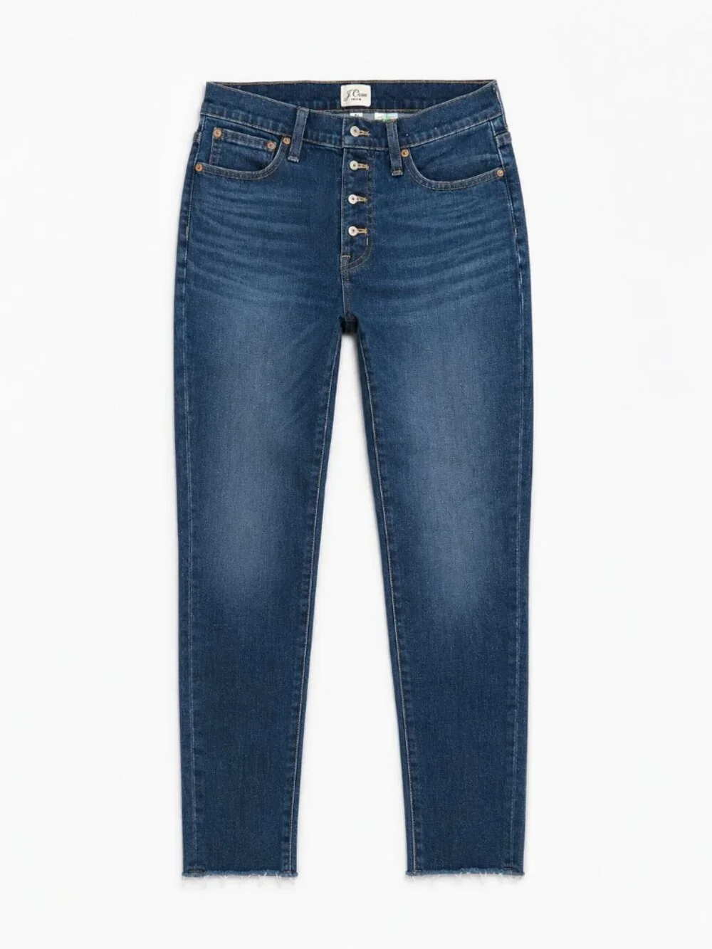 J.Crew Toothpick Skinny Jeans Womens 27 High Rise Button Fly Dark Wash Stretch - Picture 2 of 6